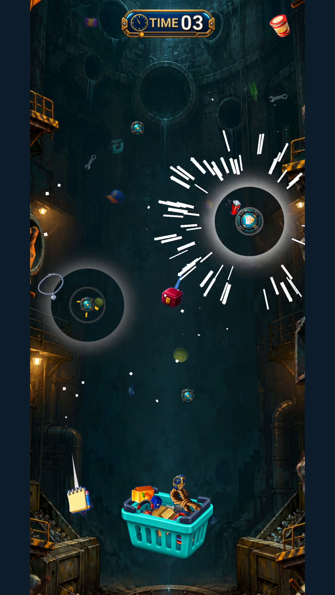 ภาพเกม Falling ขณะของตกลงสู่ตะกร้า